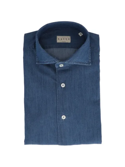 Xacus denim-effect cotton shirt