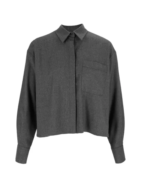 Antonelli bead-embellished cropped shirt