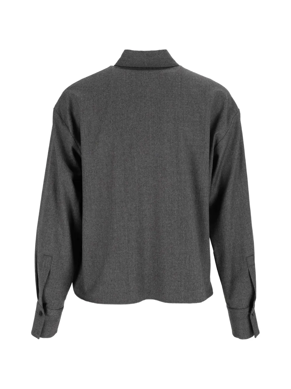 Antonelli bead-embellished cropped shirt Grijs