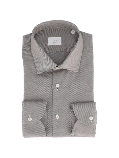 Xacus Travel Shirt diagonal-stripe shirt