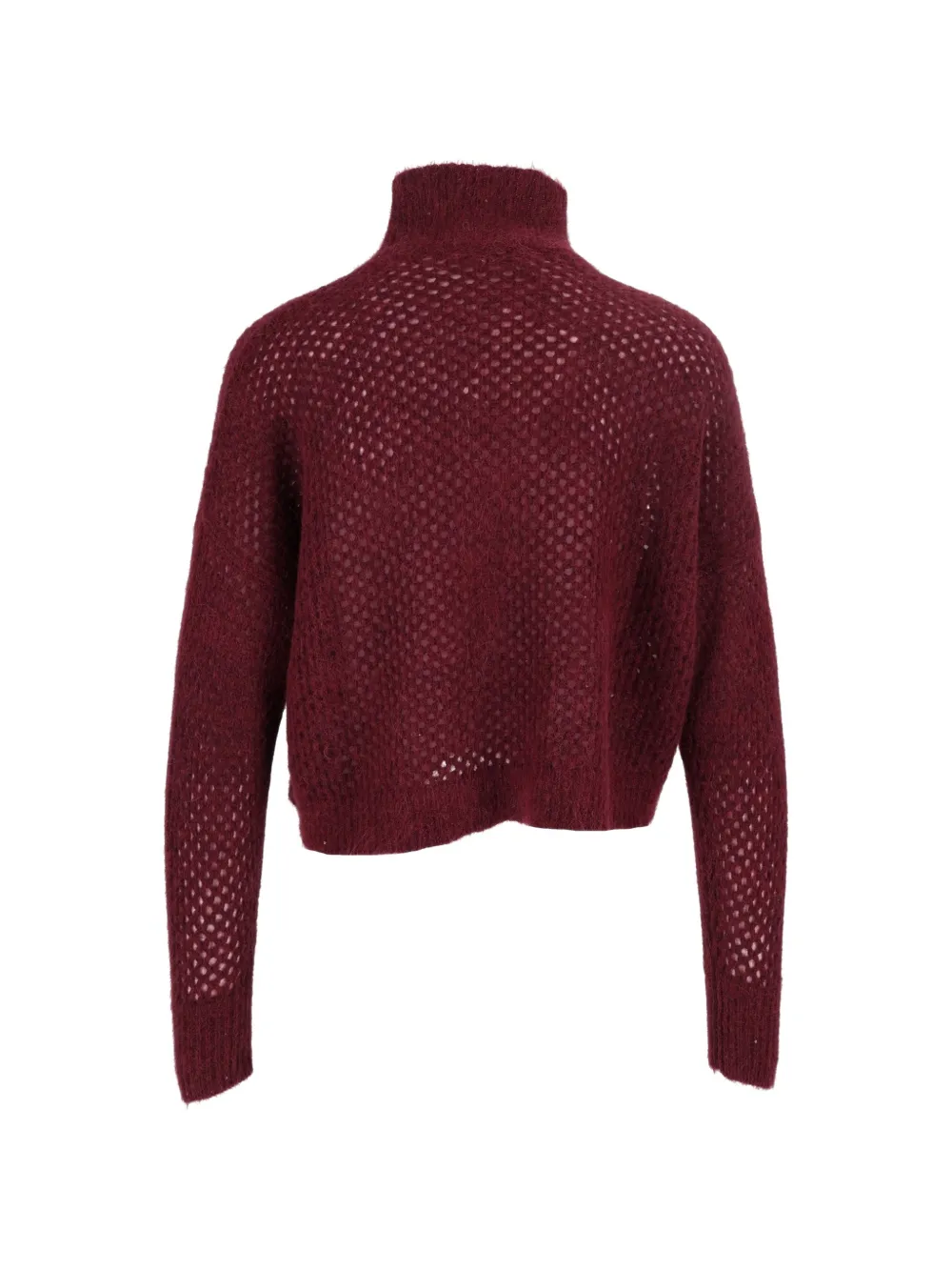 Antonelli perforated-knit high-neck sweater Rood