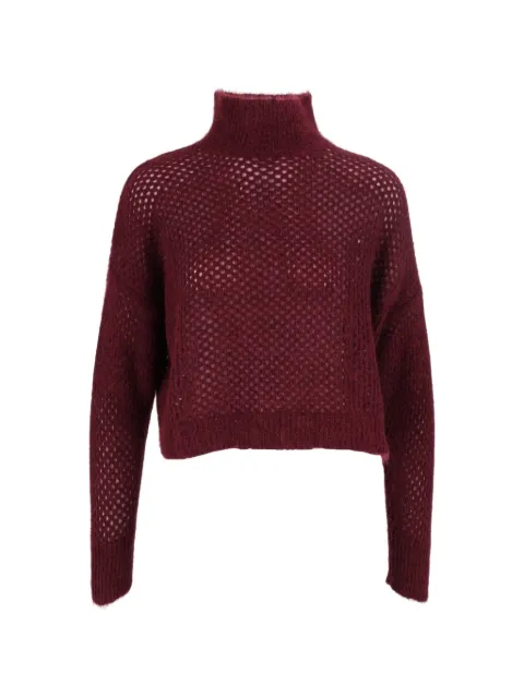 Antonelli perforated-knit high-neck sweater