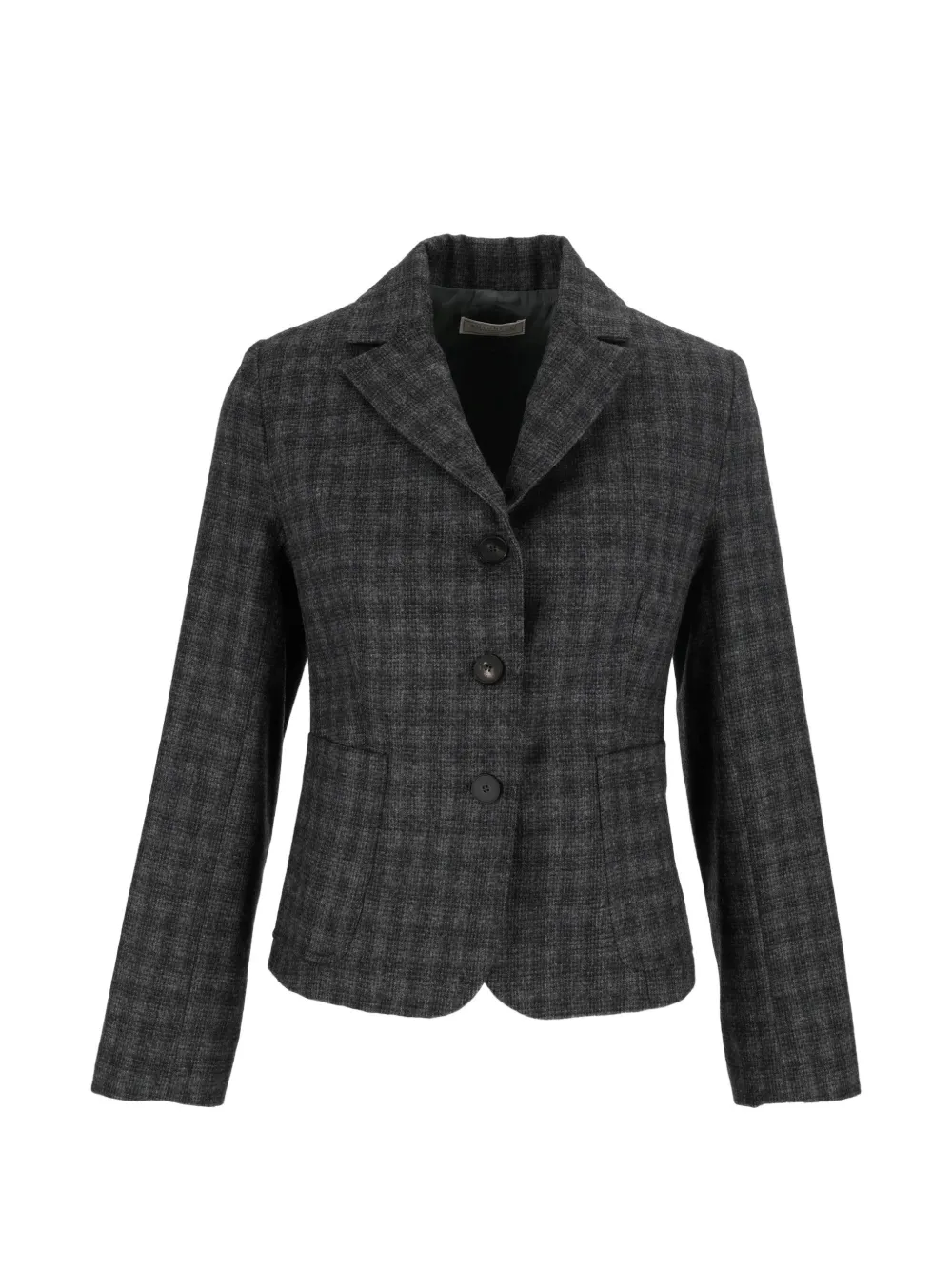 Antonelli check-pattern notched-lapels jacket Grijs