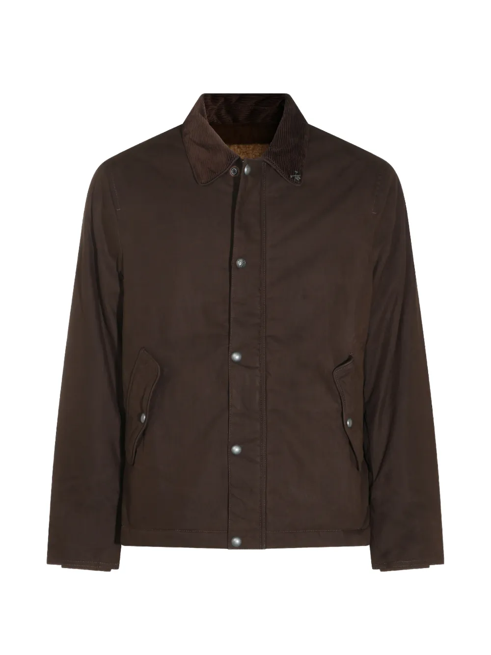 Waxman Brothers waxed corduroy-collar jacket