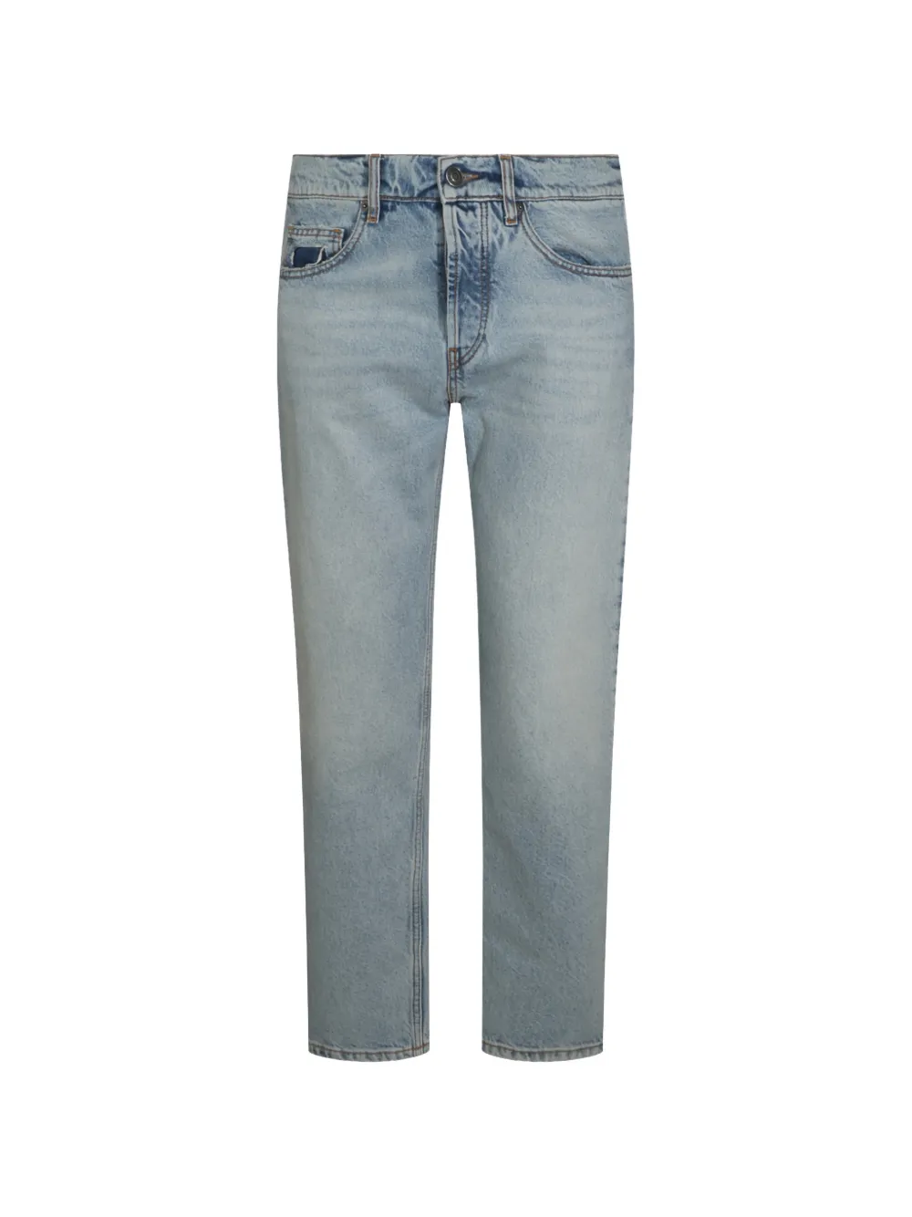 NUMERI faded straight-leg jeans - Blu