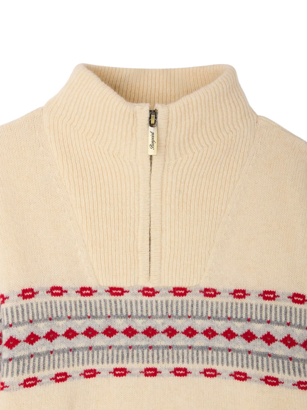 Bonpoint Manfred intarsia-knit sweater Beige