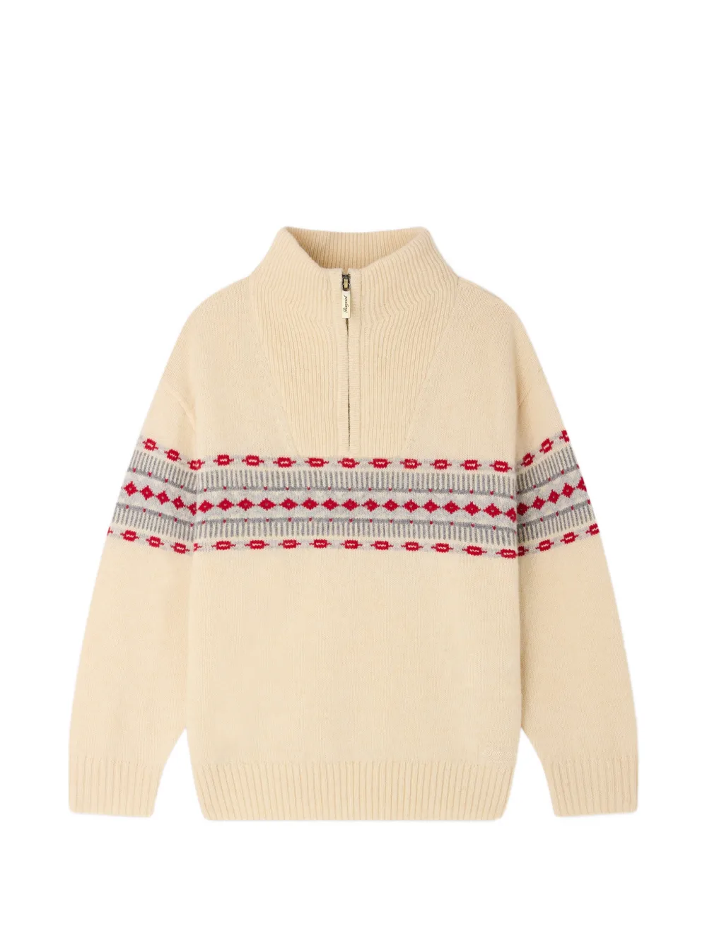Bonpoint Manfred Pullover mit Intarsien-Muster - Nude