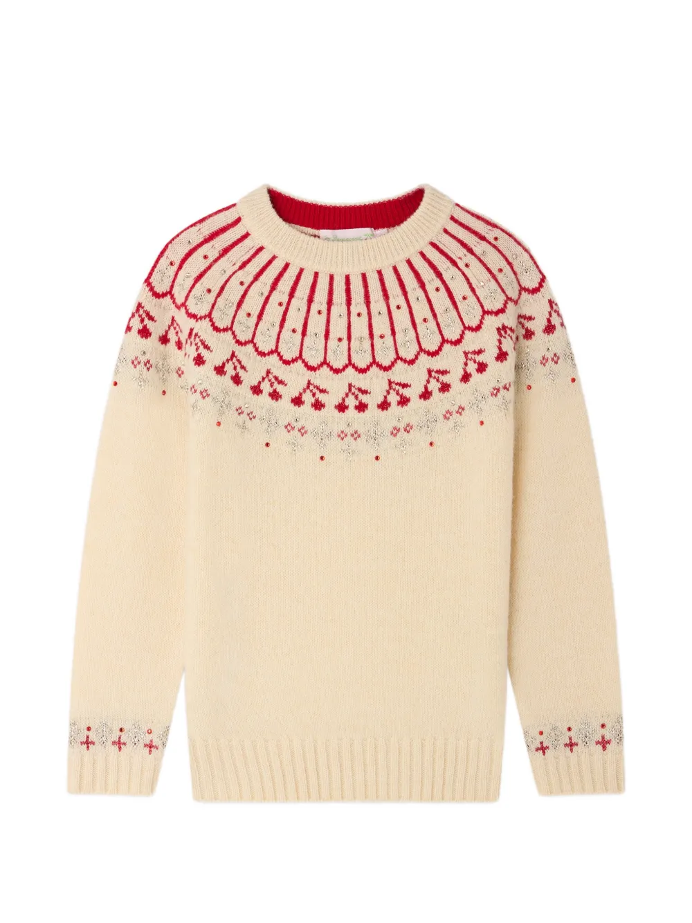 Bonpoint Maglione Fair Isle con decorazione - Toni neutri