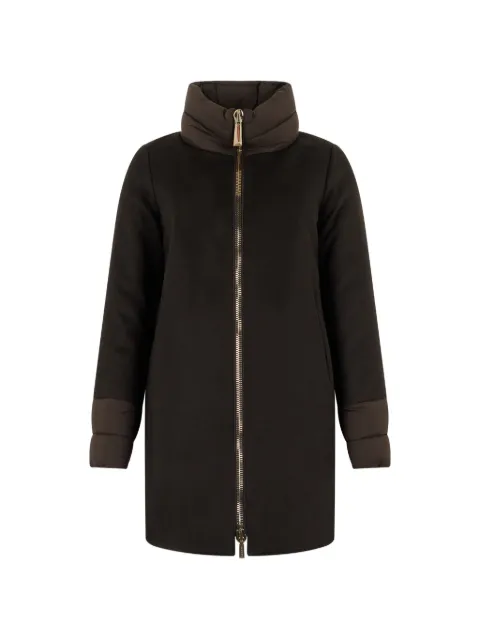 Moorer Abetele padded high-neck single breasted coat