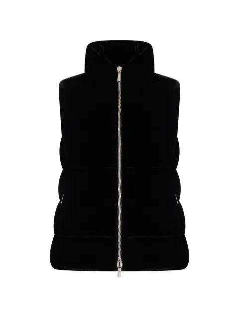 Moorer Borneo-Vrs padded velvet gilet