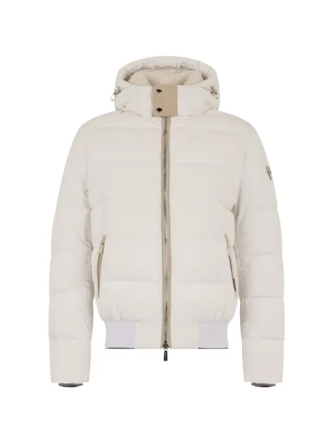 Moorer Wright-Vt hooded sheepskin-trim padded jacket