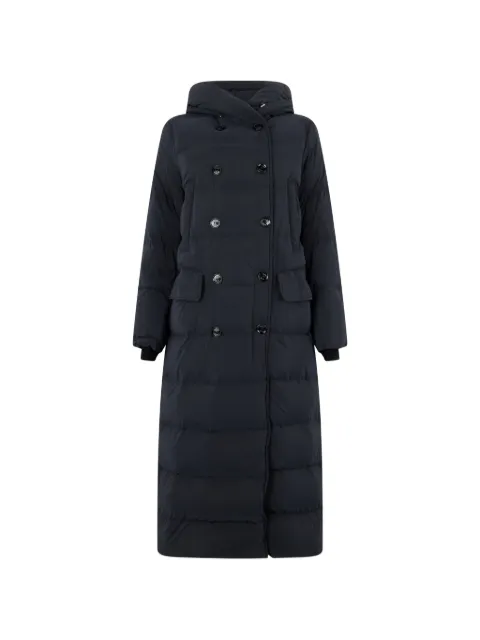 Moorer hooded double-breasted coat