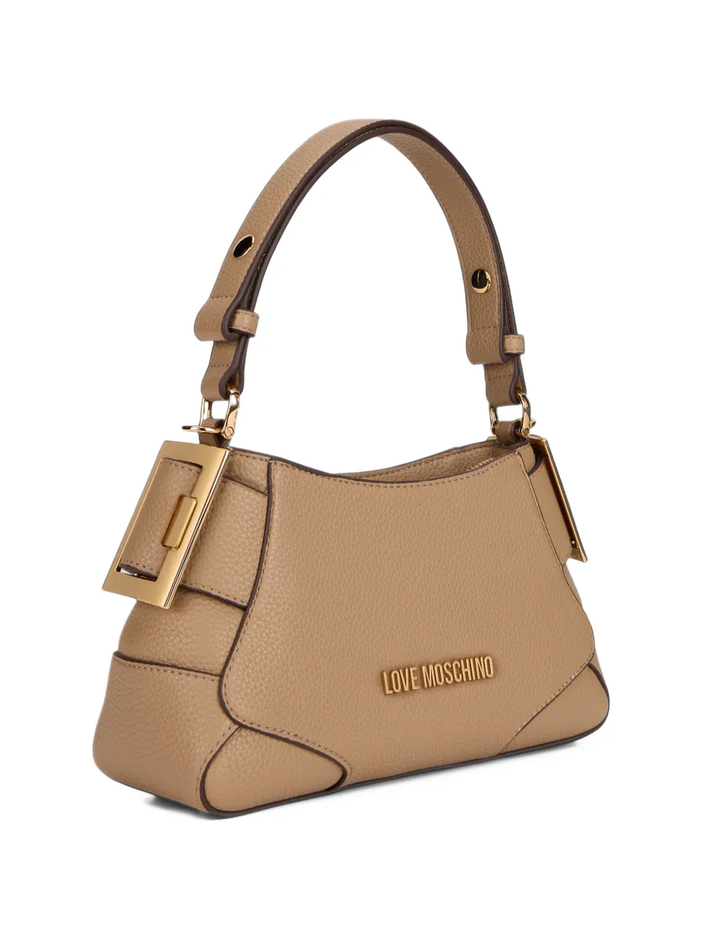 Love Moschino Schoudertas met gespdetail Beige