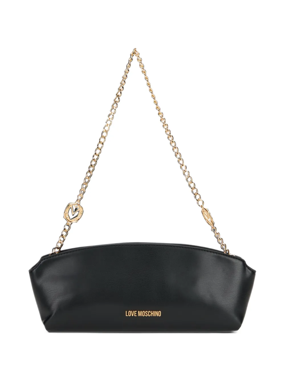 Love Moschino logo-lettering chain-strap shoulder bag - Schwarz