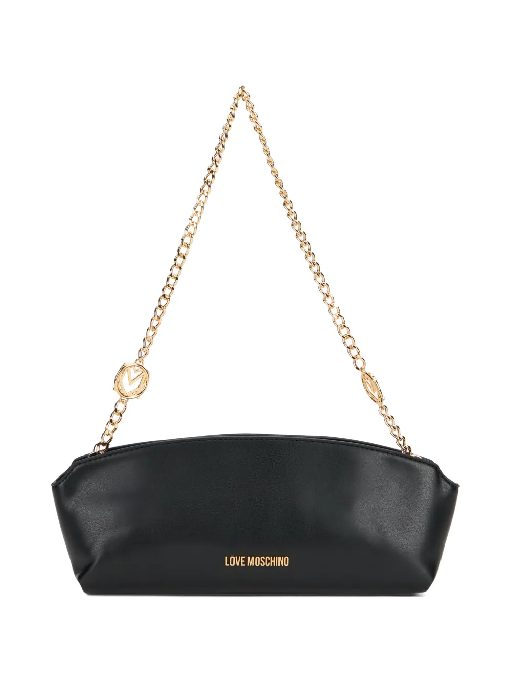 Love Moschino logo-lettering chain-strap shoulder bag - Nero