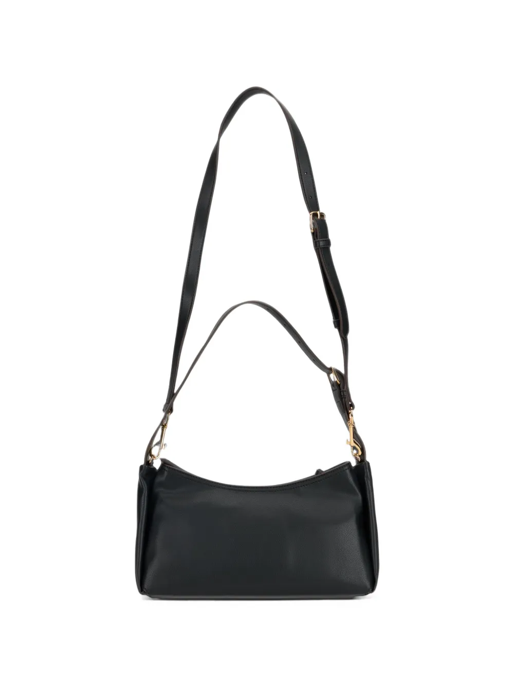 Love Moschino Schoudertas met hartmotief en logo-plakkaat Zwart