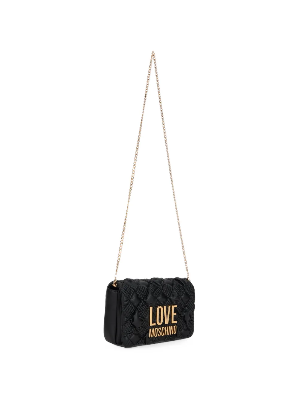 Love Moschino Schoudertas met logoplakkaat Zwart