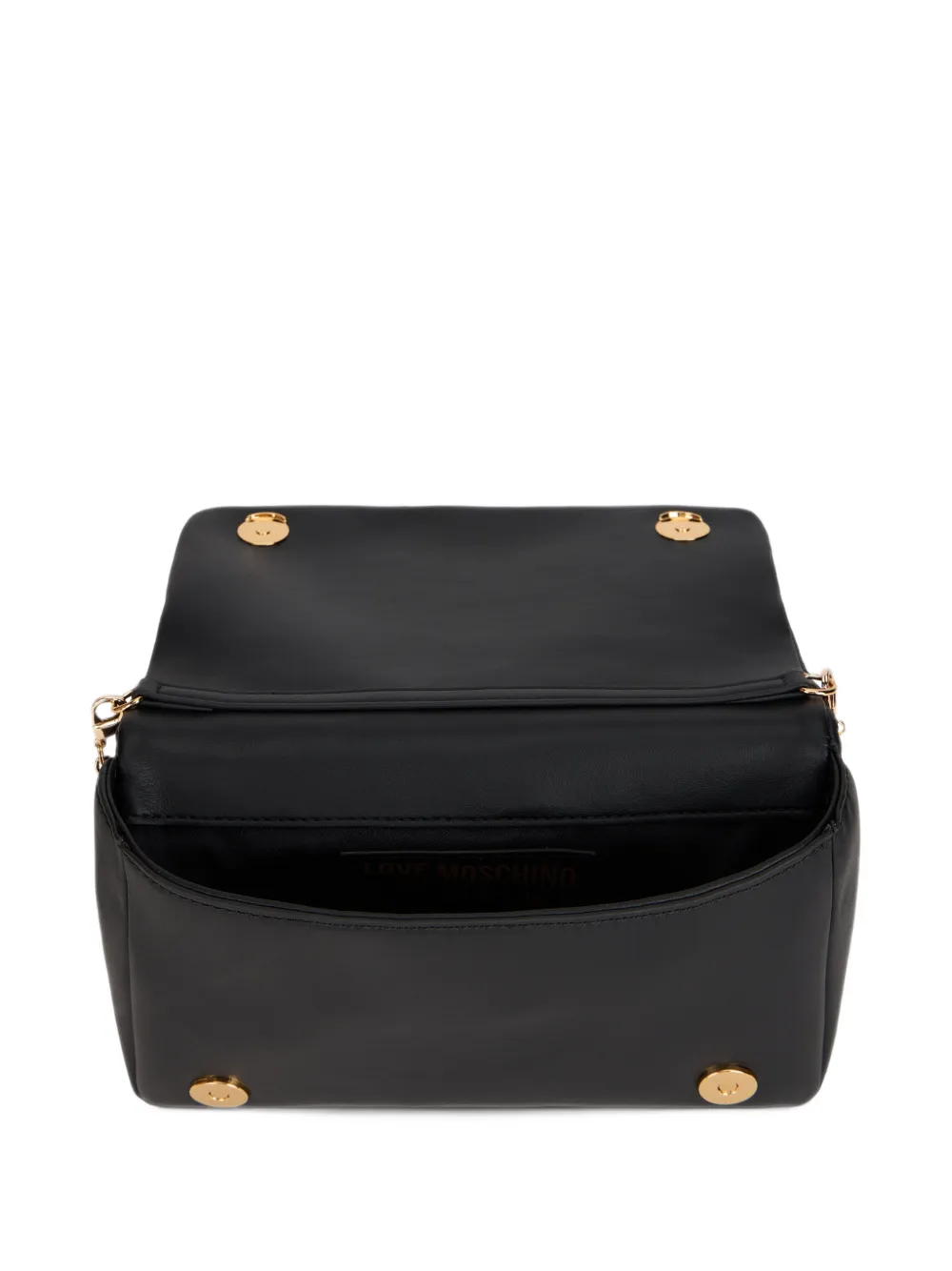 Love Moschino Schoudertas met logoplakkaat Zwart