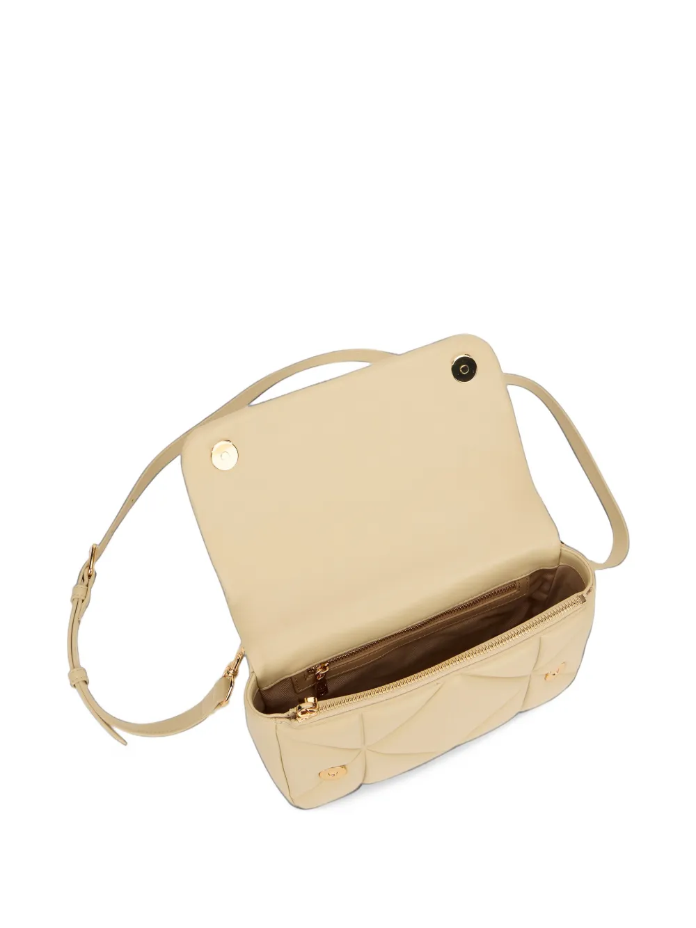 Love Moschino Schoudertas met logoplakkaat Beige