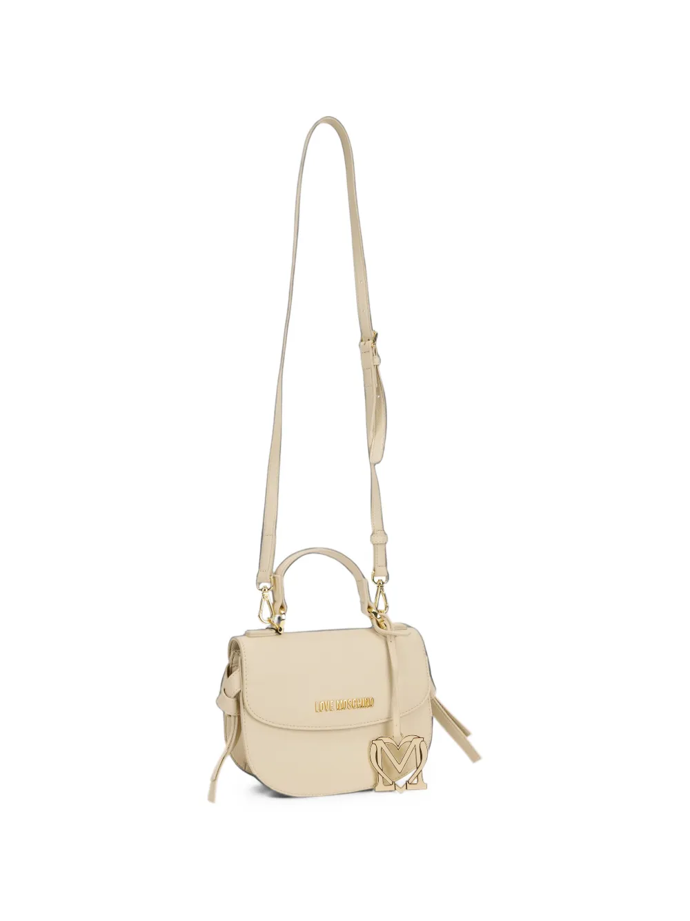 Love Moschino Schoudertas met logoplakkaat Beige