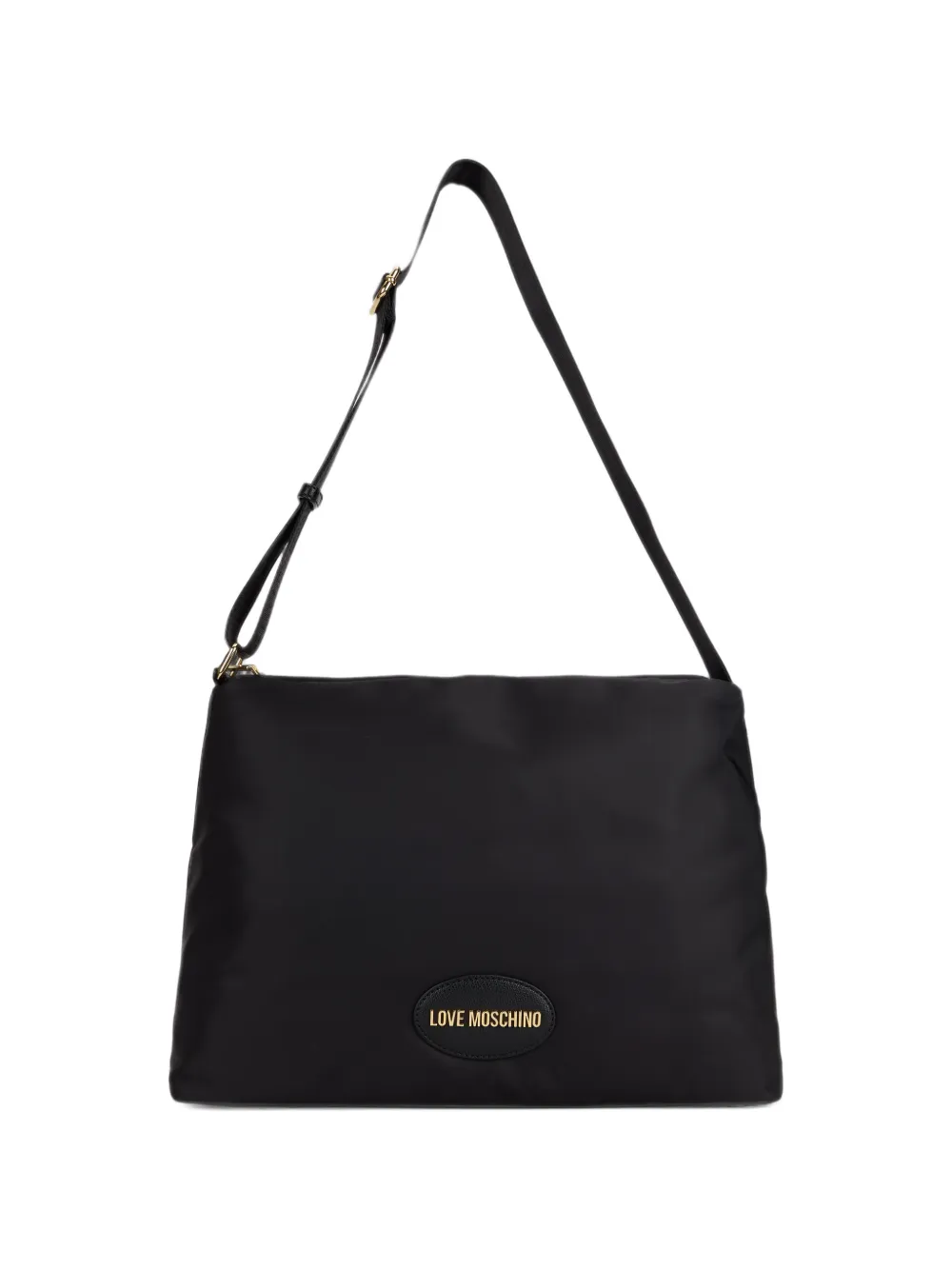 Love Moschino logo-plaque adjustable-strap shoulder bag - Nero