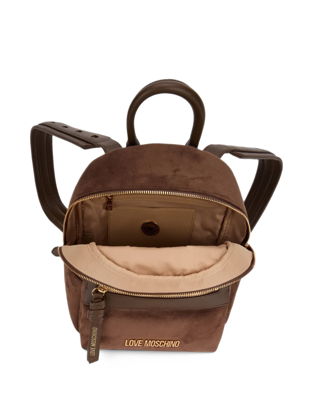 Love Moschino Rugzak met logoplakkaat Bruin