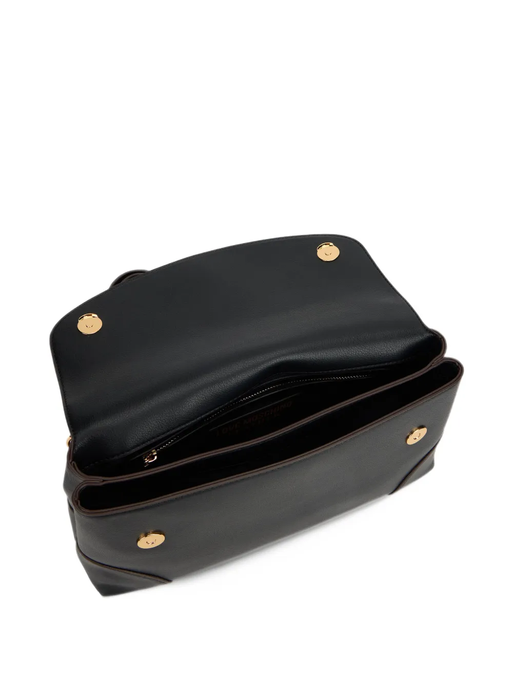 Love Moschino Schoudertas met hartbedel en logoplakkaat Zwart
