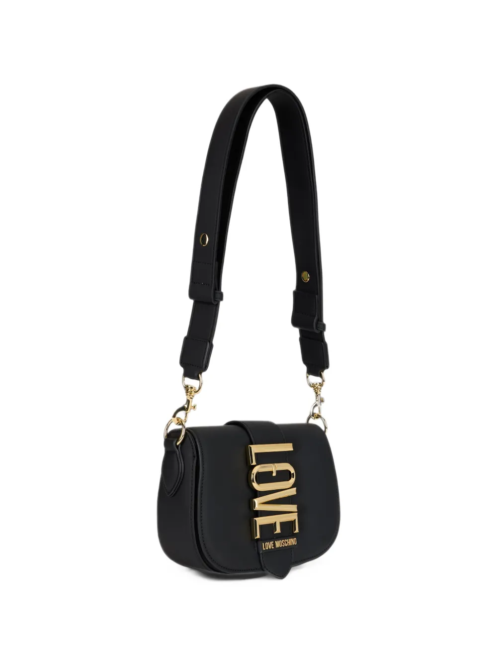 Love Moschino Schoudertas met logoplakkaat Zwart