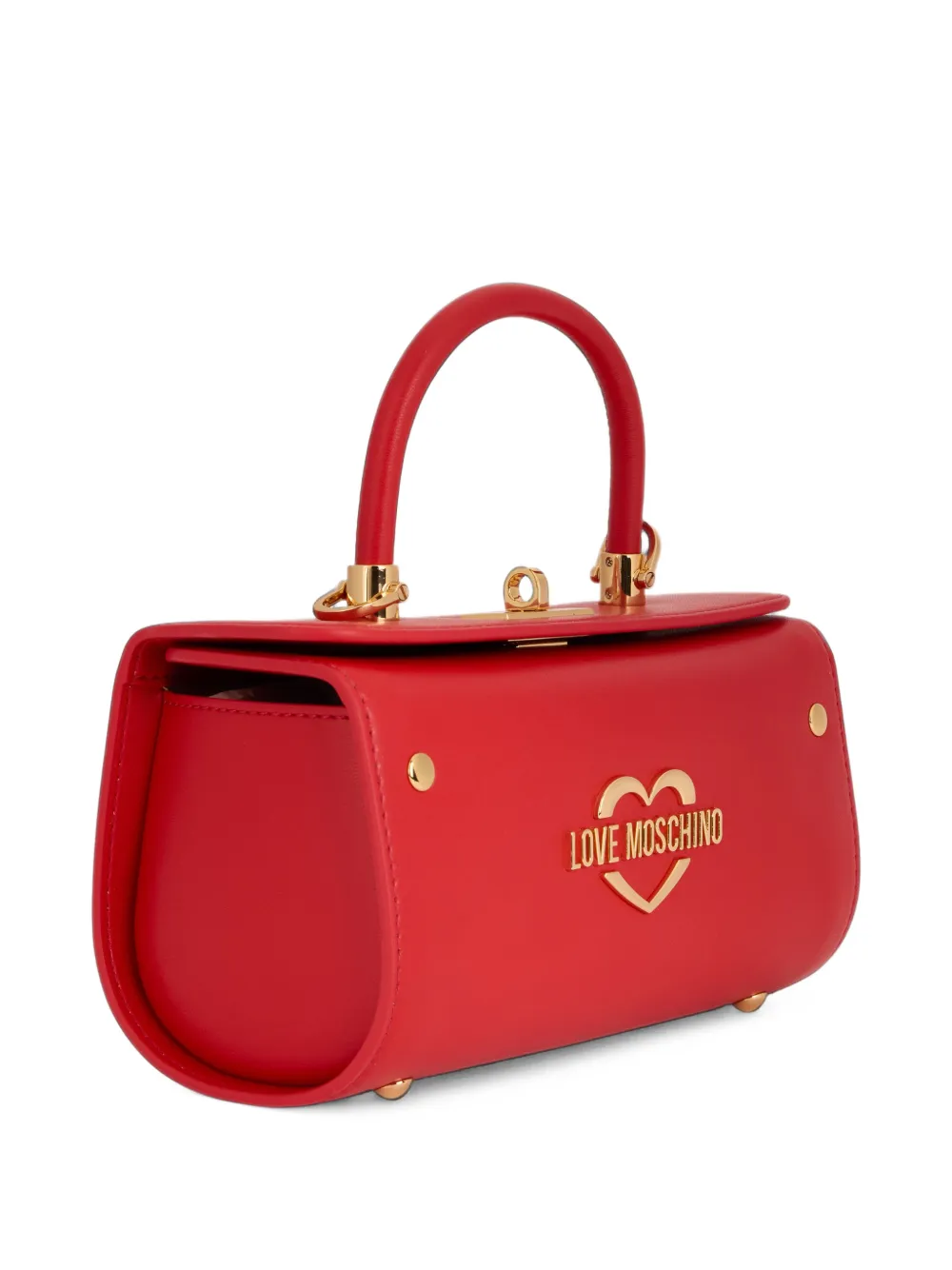 Love Moschino Shopper met handvat en hartpatroon Rood