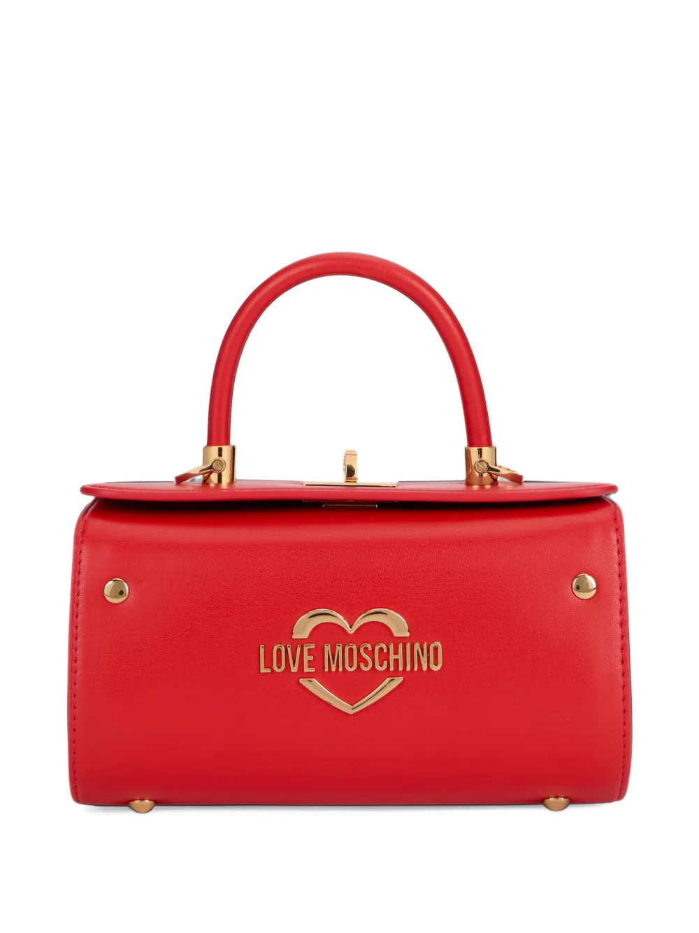Love Moschino Shopper met handvat en hartpatroon Rood