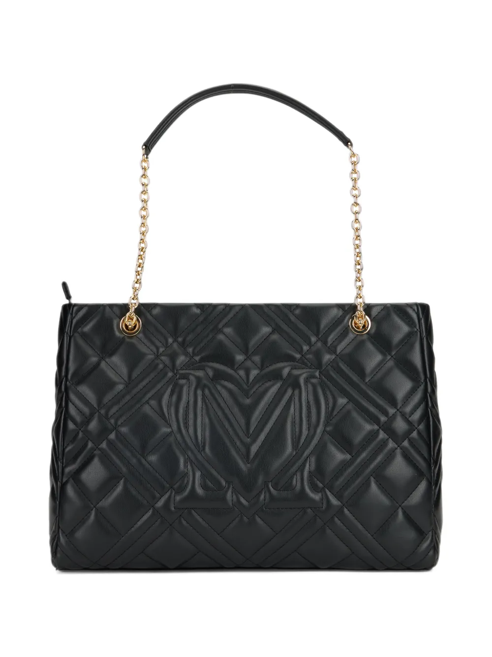 Love Moschino Shopper met logoplakkaat Zwart
