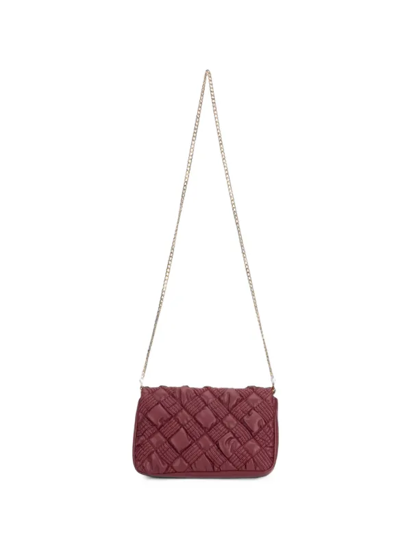 Love Moschino Quilted logo-plaque Shoulder Bag | Red | FARFETCH