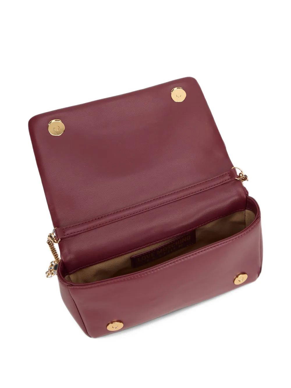 Love Moschino Schoudertas met logoplakkaat Rood