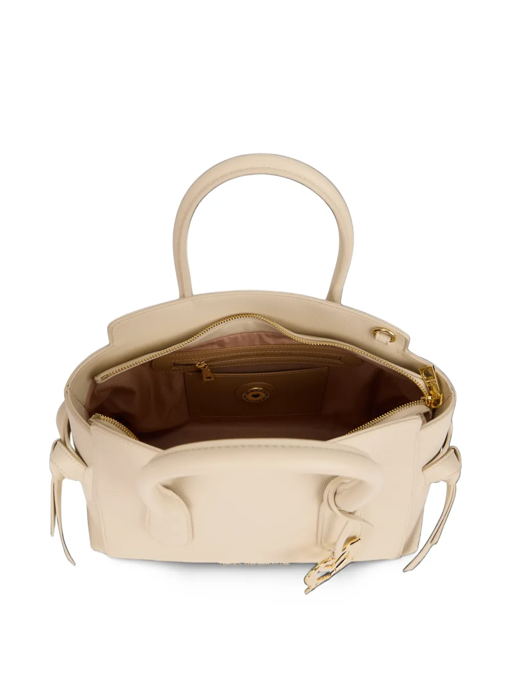 Love Moschino Schoudertas met logoplakkaat Beige