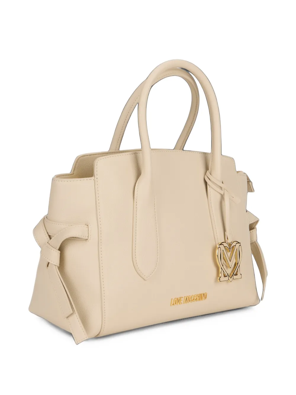 Love Moschino Schoudertas met logoplakkaat Beige