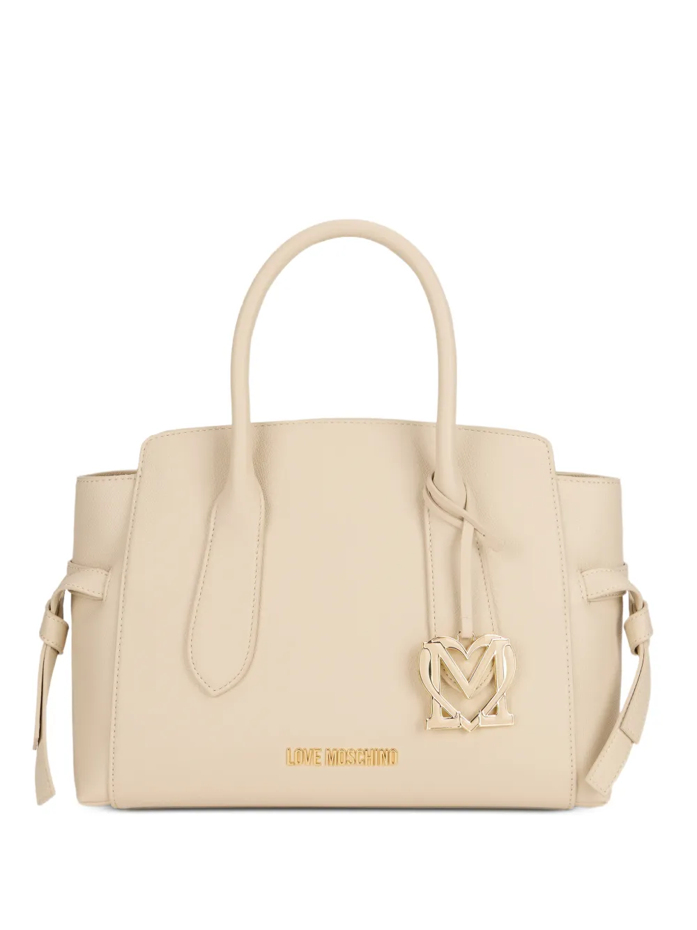 Love Moschino Schoudertas met logoplakkaat Beige