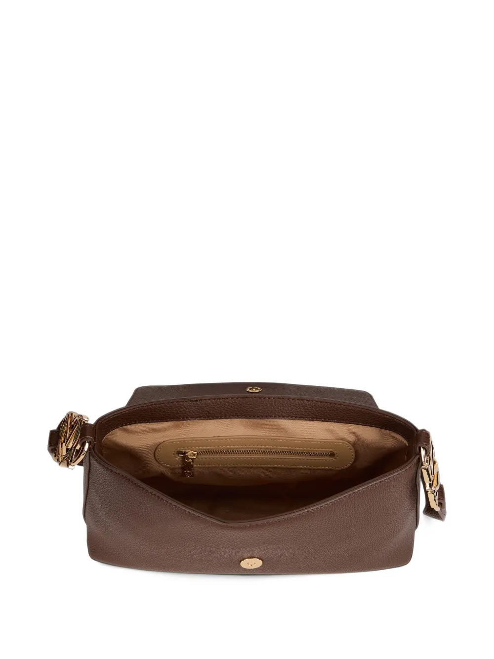 Love Moschino Bewerkte schoudertas met logoplakkaat Bruin
