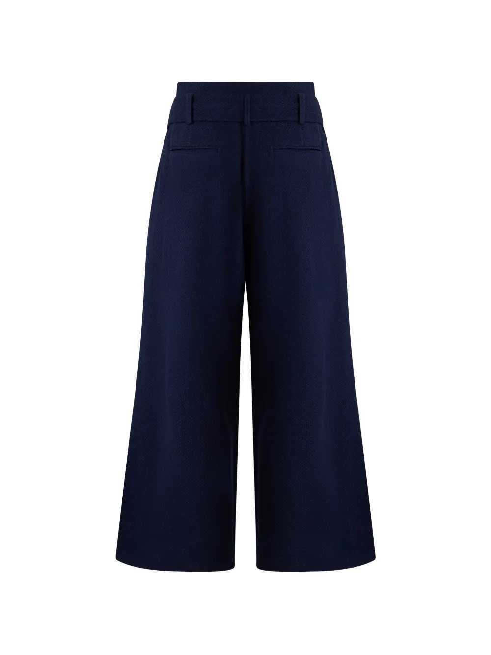 Moorer Noacle palazzo broek met ceintuur en plooien Blauw
