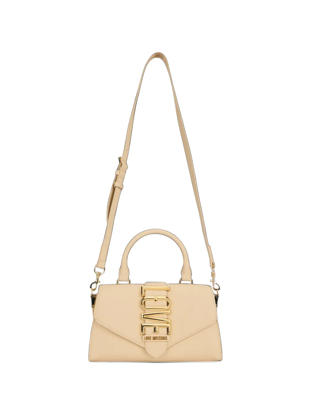 Love Moschino Heuptas met logoplakkaat Beige