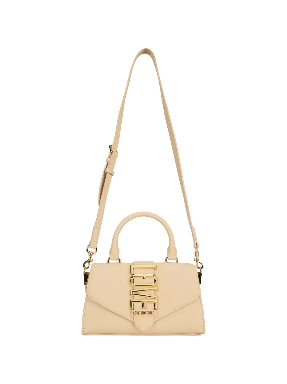 Love Moschino Heuptas met logoplakkaat Beige