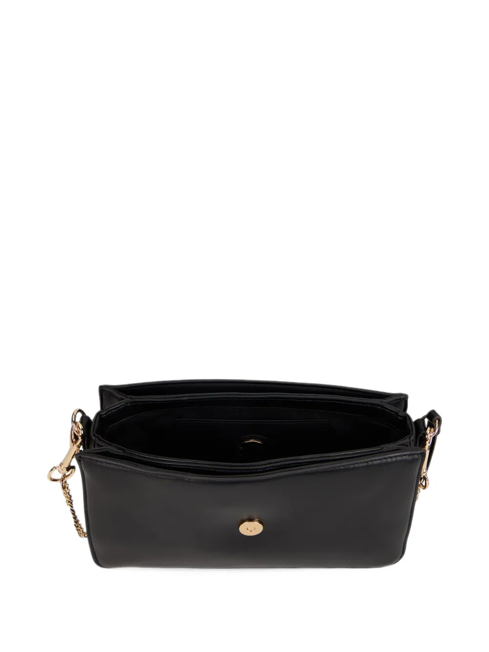 Love Moschino Schoudertas met ketting en wasknijper-plakkaat Zwart