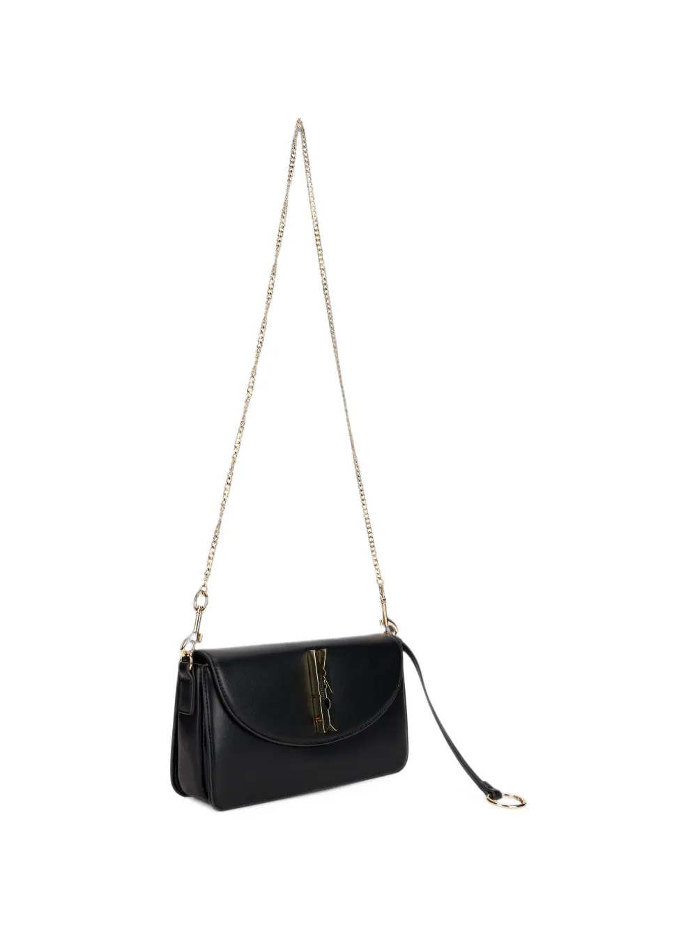 Love Moschino Schoudertas met ketting en wasknijper-plakkaat Zwart