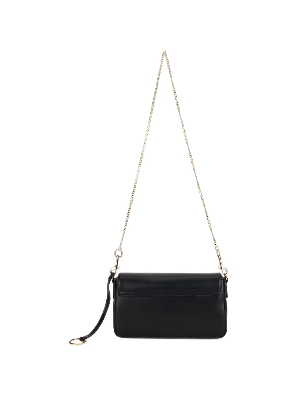 Love Moschino Schoudertas met ketting en wasknijper-plakkaat Zwart