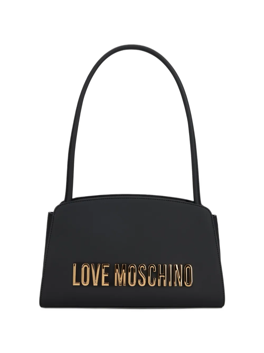 Love Moschino logo-plaque shoulder bag - Schwarz