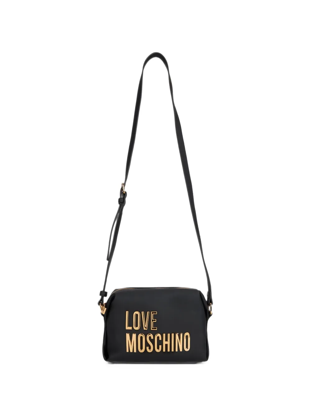 Love Moschino logo-lettering zip-top shoulder bag - Schwarz