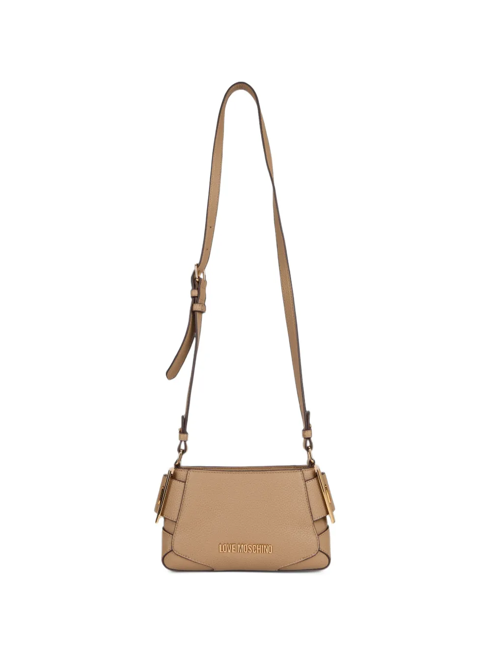 Love Moschino buckle-detail logo-plaque cross body bag - Toni neutri