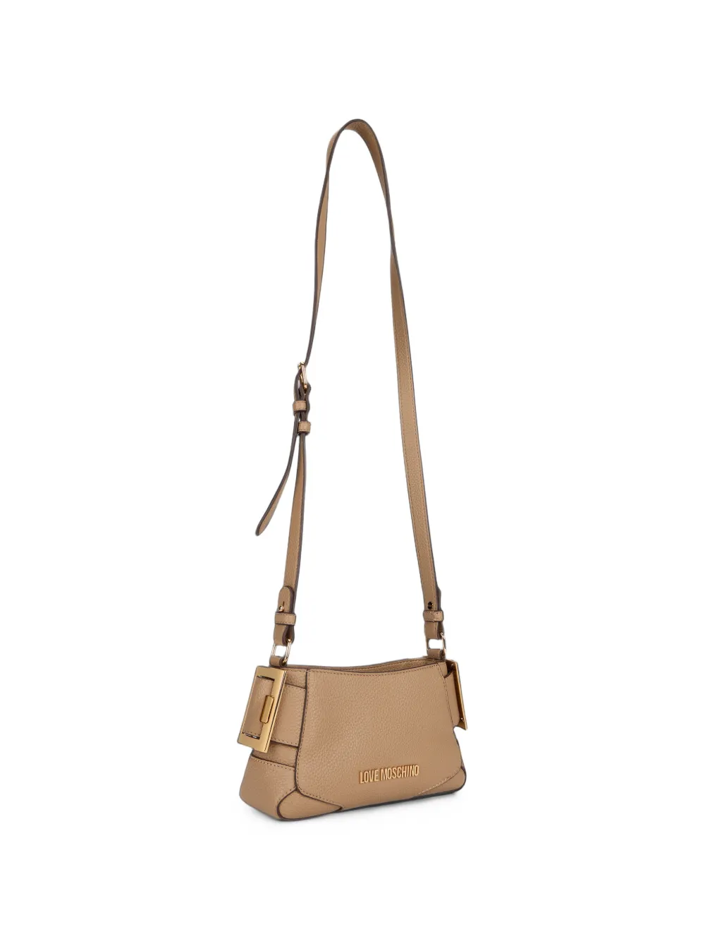 Love Moschino Crossbodytas met gespdetail en logo-plakkaat Beige