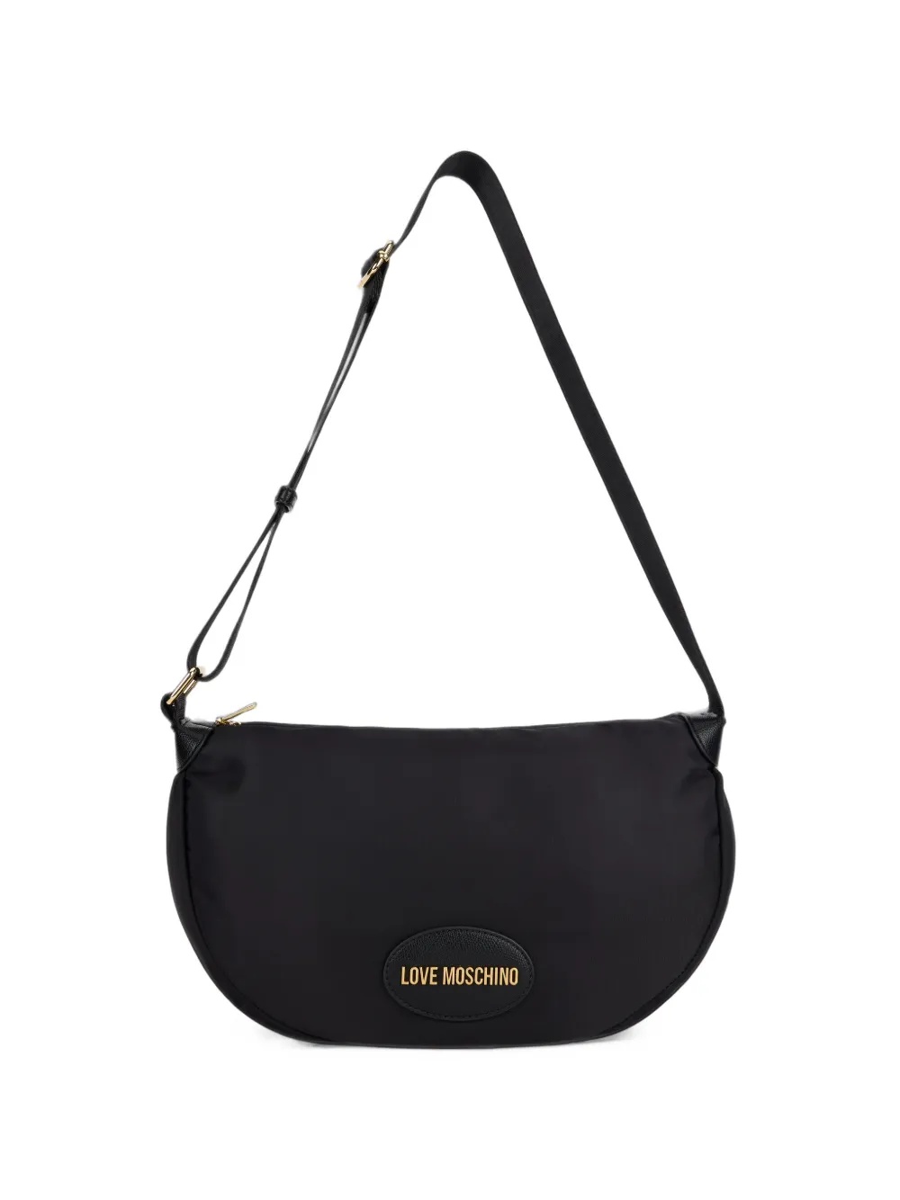 Love Moschino logo-plaque shoulder bag - Schwarz