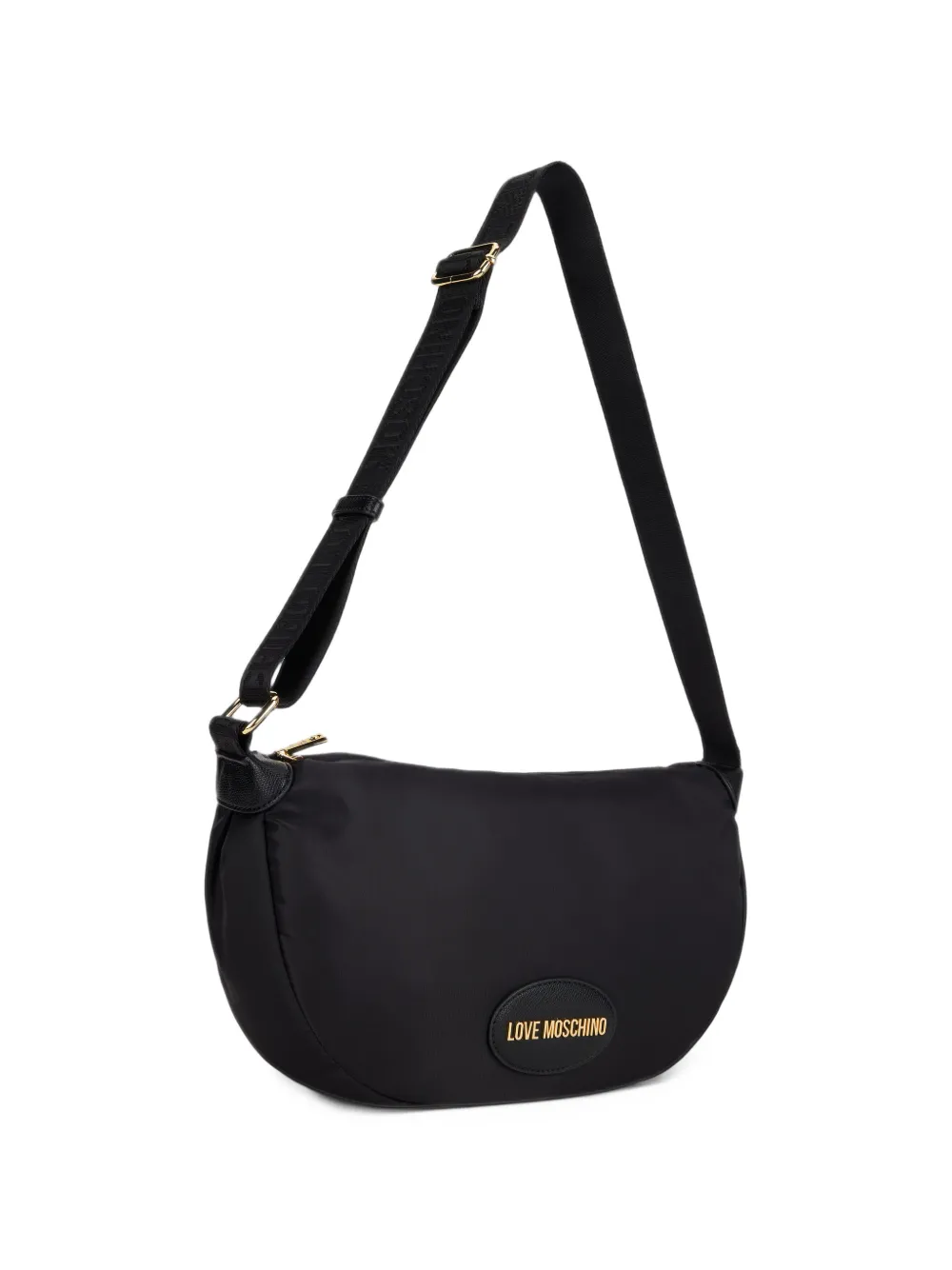 Love Moschino Schoudertas met logoplakkaat Zwart