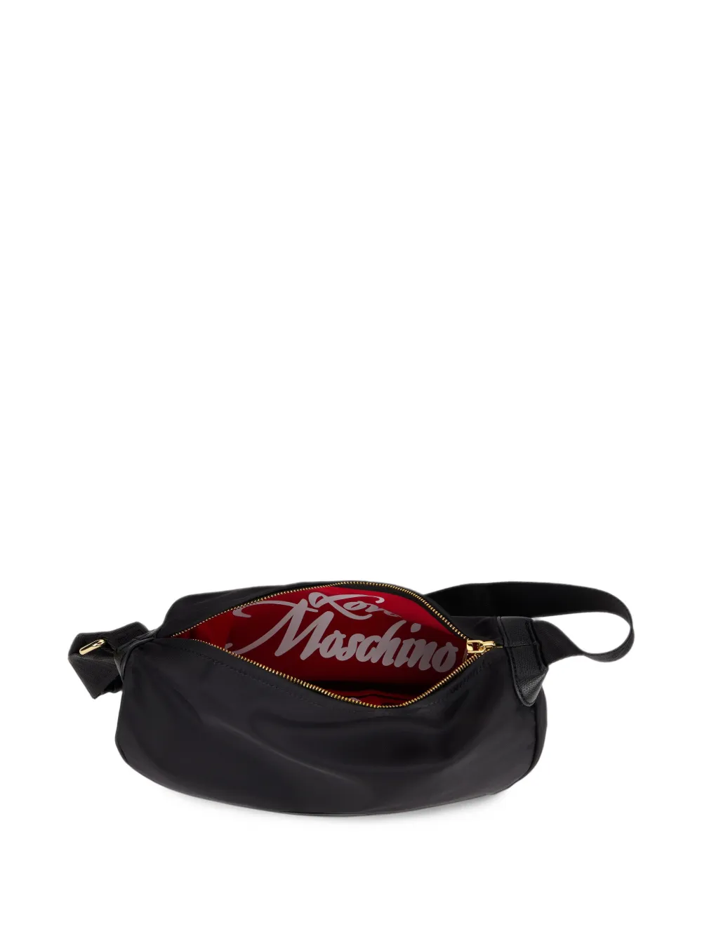Love Moschino Schoudertas met logoplakkaat Zwart